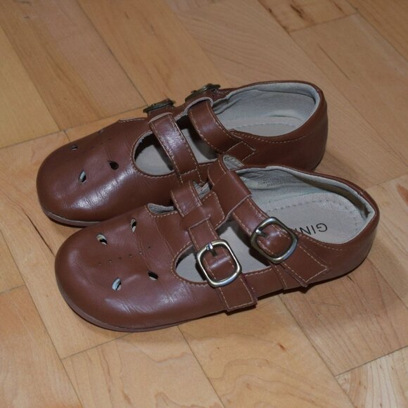 Ginfive Girls' Sz 10 Brown MaryJane Dress Shoes - Picture 1 of 4